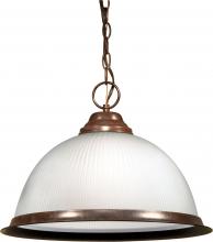 Nuvo SF76/690 - 1 Light - 15&#34; Pendant with Frosted Prismatic Glass - Old Bronze Finish