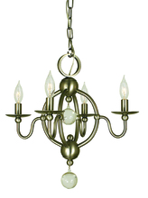 Framburg 1159 BN - 4-Light Brushed Nickel Quatrefoil Mini Chandelier