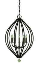 Framburg 4345 AB - 5-Light Antique Brass Chandelier