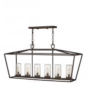 Hinkley 2569OZ-LL - Hinkley Lighting Alford Place Series 2569OZ-LL Exterior Linear Chandelier (Incandescent or LED)