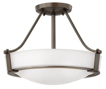 Hinkley 3220OB-WH - Hinkley Lighting Hathaway Series 3220OB-WH Semi-Flush (Incandescent or LED)