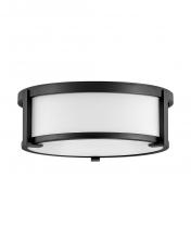 Hinkley 3241BK - Hinkley Lighting Lowell Series 3241BK Flush-Mount