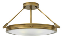 Hinkley 3382HB - Hinkley Lighting Collier Series 3382HB Semi-Flush (Incandescent or LED)