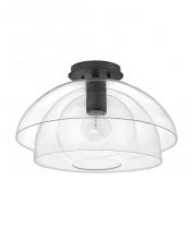 Hinkley 39061BLK - Hinkley Lighting Lotus Series 39061BLK Convertible Flush-Mount/Pendant