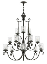 Hinkley 4019OL-CL - Hinkley Lighting Casa Series 4019OL-CL Triple-Tiered Entry Chandelier