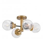 Hinkley 40693BK - Hinkley Lighting Poppy Series 40693BK Semi-Flush