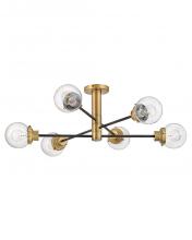 Hinkley 40696BK - Hinkley Lighting Poppy Series 40696BK Semi-Flush