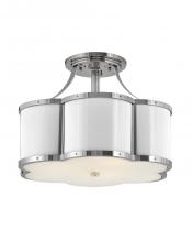 Hinkley 4444PN - Hinkley Lighting Chance Series 4444PN Semi-Flush