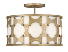 Hinkley 4733BNG - Hinkley Lighting Carter Series 4733WBZ Convertible Drum Pendant/Semi-Flush