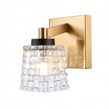 ELK Home 18610/1 - Candace 4.75&#39;&#39; Wide 1-Light Vanity Light - Satin Brass with Matte Black