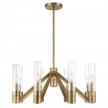 ELK Home 6518-AN-CL - Rohe 28&#39;&#39; Wide 8-Light Chandelier - Aged Brass