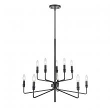 ELK Home 81519/5+5 - Saginaw 34&#39;&#39; Wide 10-Light Chandelier - Matte Black