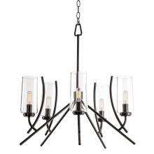 ELK Home 8154-ADB-CL - Tulip 23.25&#39;&#39; Wide 5-Light Chandelier - Acid Dipped Black