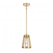 ELK Home 82104/1 - Open Louvers 6.75&#39;&#39; Wide 1-Light Mini Pendant - Champagne Gold