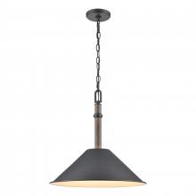 ELK Home 89705/1 - Neville 18&#39;&#39; Wide 1-Light Pendant - Charcoal Black