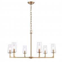 ELK Home 89976/6 - Fitzroy 34&#39;&#39; Wide 6-Light Chandelier - Lacquered Brass