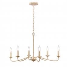 ELK Home 90220/6 - Ellisville 30&#39;&#39; Wide 6-Light Chandelier - Antique Cream