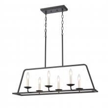 ELK Home 90251/6 - Ellisville 34&#39;&#39; Wide 6-Light Chandelier - Matte Black