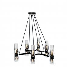 ELK Home 9775-MBCH-CLGR - Flame 36&#39;&#39; Wide 12-Light Chandelier - Matte Black With Chrome