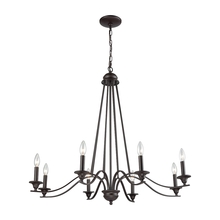 ELK Home CN110821 - Thomas - Farmington 36&#39;&#39; Wide 8-Light Chandelier - Oil Rubbed Bronze