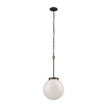 ELK Home CN120041 - Thomas - Beckett 12&#39;&#39; Wide 1-Light Mini Pendant - Oil Rubbed Bronze with White Glass