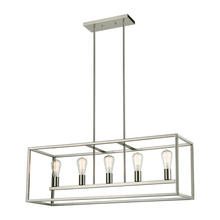 ELK Home CN150522 - Thomas - Williamsport 37&#39;&#39; Wide 5-Light Linear Chandelier - Brushed Nickel