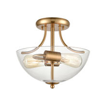 ELK Home CN280285 - Thomas - Astoria 15&#39;&#39; Wide 2-Light Semi Flush Mount - Satin Gold