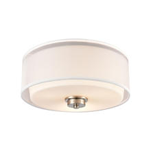 ELK Home CN300232 - Thomas - Market Square 13&#39;&#39; Wide 3-Light Flush Mount - Brushed Nickel