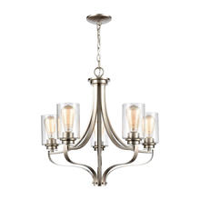 ELK Home CN300522 - Thomas - Market Square 24&#39;&#39; Wide 5-Light Chandelier - Brushed Nickel