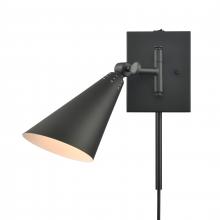 ELK Home EC89221/1 - Whitmire 10.25&#39;&#39; High 1-Light Plug-In/Hardwire Sconce - Matte Black