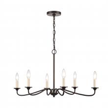 ELK Home EC89689/6 - Quinn 30&#39;&#39; Wide 6-Light Chandelier - Old Bronze