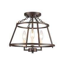 ELK Home EC89693/3 - Joanie 13'' Wide 3-Light Semi Flush Mount - Old Bronze