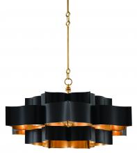 Currey 9000-0429 - Grand Lotus Large Black Chandelier